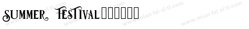 Summer Festival字体转换
